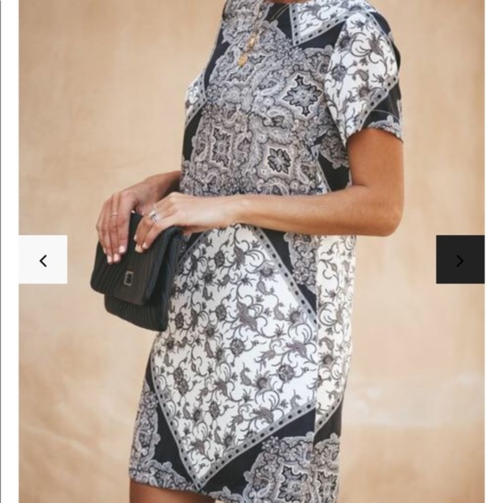 Vici | Imagine Printed Satin Shift Dress